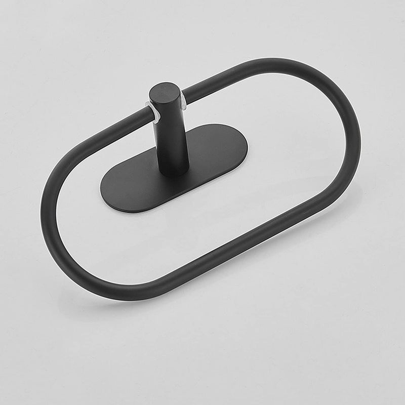 Besteffie Adhesive Towel Ring Self Adhesive Hand Towel Ring Stainless Steel Rustproof Bathroom Towel Holder Wall Mount SUS 304 Stainless Steel Matte Black - Image 4